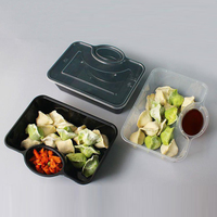 1050ml 36oz en plastique à emporter boulette fromage charcuterie plateau Snack frit poulet repas préparation emballage alimentaire conteneur boîte