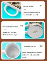 Tasses à café en céramique personnalisées avec impression par transfert thermique, 320 ml, 11 oz, design 3D étagère à livres, en grès, cadeaux promotionnels