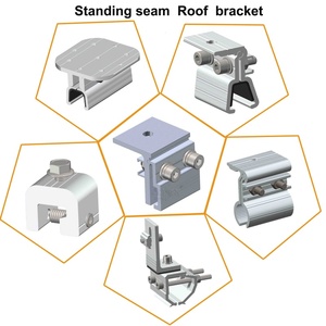Support de fixation solaire en alliage d'aluminium pour toiture à joint debout, système de support photovoltaïque pour toiture métallique |   Art Sign - Product Image 4