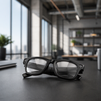Nouvelles Lunettes Intelligentes IA T100 2026 avec Monture en Verre, Enregistrement Vidéo 4K 13MP IMX386, Lecteur de Musique Type-C 32G avec Haut-parleur, Assistant Vocal IA