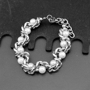 2026 New Simple Popular Design Handmade Pearl <b>Beaded</b> <b>Bracelet</b> Titanium Steel Light Luxury Women's <b>Bracelets</b> Fashion Jewelry - Product Image 4