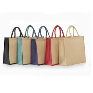 Сумка из мешковины с принтом под заказ, Экологичная многоразовая сумка для шоппинга, сумка для шоппинга от индийского производителя и поставщика