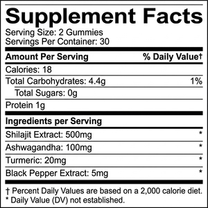 Gomitas de Shilajit de Marca Privada OEM con Complejo de Ashwagandha y Cúrcuma, Sin Azúcar, Veganas, Apoyo Diario para el Bienestar, Fábrica ODM - Product Image 6