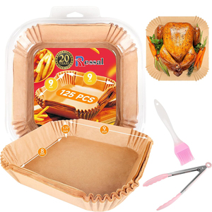 High Quality Non-Stick <b>airfryer</b> <b>Paper</b> Round Disposable Air Fryer Parchment <b>Paper</b> Liners for Baking Roasting Microwave - Product Image 1