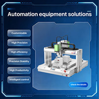 Machine de distribution guidée à double tête stable, applicateur de colle intelligent de bureau à double poste de travail
