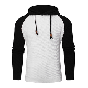 Sudadera con Capucha Personalizada para Hombre, de Dos Tonos, Estilo Raglán, Manga Larga, Algodón Waffle, Informal, Invierno, Venta al Por Mayor, OEM - Product Image 1