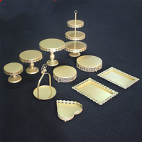 Ensemble de Table à Dessert en métal personnalisé, fournitures de Table de fête de mariage, processus de placage d'or