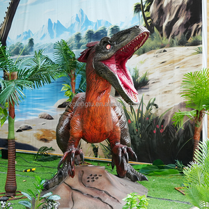 LONGTU - Modelo de Dinosaurio Animatrónico Velociraptor de 4 Metros de Tamaño Real, Tema Jurásico, <span class=keywords><strong>Parque</strong></span> de Aventuras Animado - Product Image 2