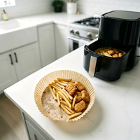 Papier sulfurisé jetable antiadhésif, résistant à l'huile, écologique, compatible four et friteuse à air, et papier de cuisson