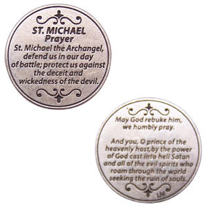 St. Michael Gebets taschen münze versilbert religiöses Geschenk Kreatives Souvenir Home Decoration Coin - Product Image 2