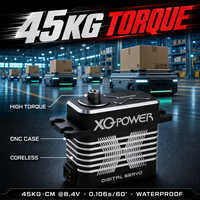 Servomoteur sans noyau XQ-POWER XQ-S8045D 45KG, engrenage en acier inoxydable, étanche, aluminium CNC, haute vitesse, pour RC Crawler Monster Truck 8.4V