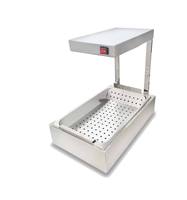 Station de maintien au chaud pour frites commerciales en acier inoxydable avec lampe chauffante infrarouge, présentoir chauffant de comptoir pour poulet frit