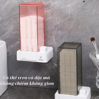 Distributeur automatique de tampons de coton rectangulaires en plastique avec couvercle anti-poussière, organiseur de lingettes à ongles sans peluches, design moderne et minimaliste pour maquillage et coiffeuse