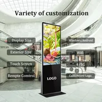 Fabrieks Prijs Smart Display Interactief Touchscreen Buiten IP65 Reclame Vrijstaand 43 Inch LCD Scherm Luchthaven Lift