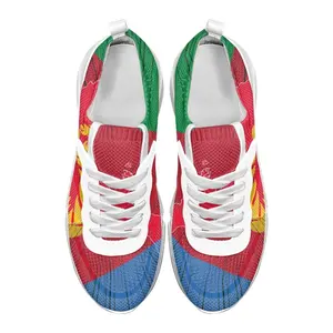 Wholesale Print Ethiopia Fashion Print Original Durable Shoe Lace up Fashion Casual Custom Man Sneakers With High Quality