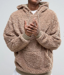 2020 Venta caliente Oversize Soft-touch borg xxxxl pesadas gruesas sudaderas con capucha para hombre - Product Image 1