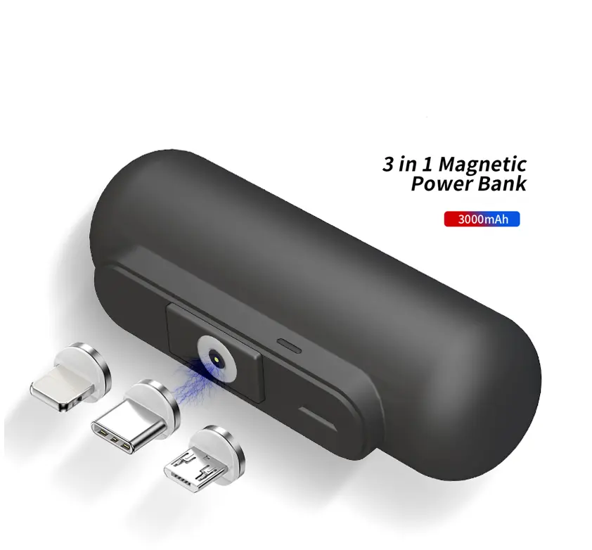 Grosir Pabrik Bank daya 3 in 1 magnetik untuk Iphone Samsung Motorola paket baterai baterai portabel Bank daya Mini