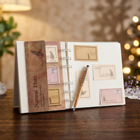 Vente en gros 50 feuilles bloc-notes notes rétro indésirable Journal Scrapbooking autocollants bureau école papeterie