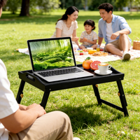 Support d'ordinateur portable réglable et portable, table pliable pour ordinateur portable, plateau de petit-déjeuner pour canapé avec pieds