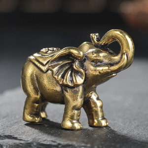 Figurine d'éléphant en bronze massif, mini sculpture faite à la main pour la décoration de la maison, cadeau - Product Image 4