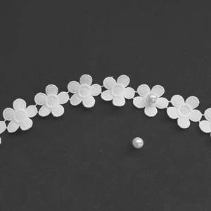 卸売ポリエステルレーストリム絶妙な衣料品アクセサリー刺繍チュールレースホワイト/水溶性レース - Product Image 6