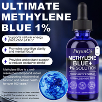 Complément liquide de marque privée, extrait végétal pur et naturel de vitamine C, 1% de bleu de méthylène, pour la santé cérébrale, 60 ml pour adultes