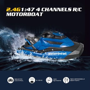 Barco <span class=keywords><strong>de</strong></span> Carreras RC YT 2.4G 1:47 Shark Ship, Lancha RC con Control Remoto y Protección Impermeable - Product Image 4