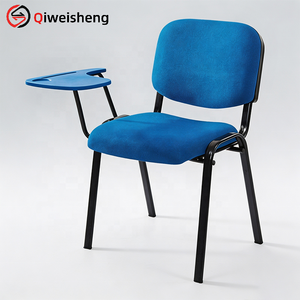 Comfortable School Furniture Classroom Training <strong>Study</strong> Student Chair With Desk Writing <strong>Pad</strong> - Product Image 1
