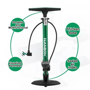 Hete Verkoop Draagbare Mini Fiets Bandenpomp Met Drukmeter 160psi Fietsaccessoires Band Inflator Vloerpomp Elektrische Fietspomp