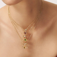 Collar Personalizado con Números Arábigos, Collar con Inicial y Piedra de Nacimiento con Diamante, Regalo de Boda para Mujer o Día de la Madre
