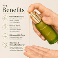 Sérum personnalisé avec logo, sérum exfoliant doux AHA BHA pour usage quotidien, resurfaçant, éclaircissant la peau, anti-âge pour le visage