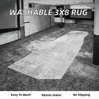 RUUGME Washable 3x8 Hallway Runner Rug Modern Stain Resistant Indoor Mat Non Slip Super Soft Thin Polyester Abstract Pattern
