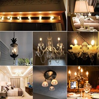 ETL listé 2W 4W 6W Edison LED rétro filament ampoules B22 Base C35T E14 E12 B12 bougie lumière résidences amical corps en verre 90 + CRI