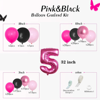Ensemble de ballons roses pour la décoration d'une fête d'anniversaire