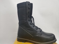 Sepatu Boots Kulit Suede Sapi Hitam Berkualitas Tinggi, Tahan Lama, Kuat, Asal Ghana, Bernapas, Model Tali, Berbahan Jala untuk Musim Dingin dan Musim Panas