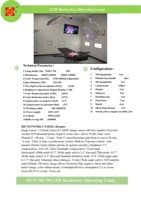 Haute qualité double bras plafond médical lampe sans ombre chirurgie lampe d'opération Ot lumière avec écran d'affichage de caméra