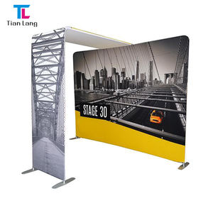 TianLang Wedding <b>Backdrop</b> 10ft Straight Tension Fabric <b>Backdrop</b> <b>Stand</b> Custom Trade Show Exhibition Booth - Product Image 4
