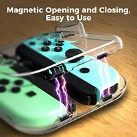 L875 casing pelindung transparan untuk Nintendo Switch, Handel LED, cangkang kristal, anti debu, penyerapan magnetik, rembes tinggi