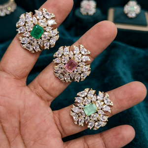 Luxury Floral Crystal Statement <b>Ring</b> for Women <b>Gold</b> Plated Designer Wedding Party <b>Cocktail</b> <b>Ring</b> Premium Fashion Jewelry - Product Image 2