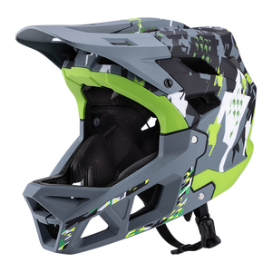 <span class=keywords><strong>Casco</strong></span> Integral de Ciclismo Todoterreno Verde Camuflaje, <span class=keywords><strong>Casco</strong></span> MTB Ligero de PC/EPS para Descenso, Certificado EN1078 - Product Image 1