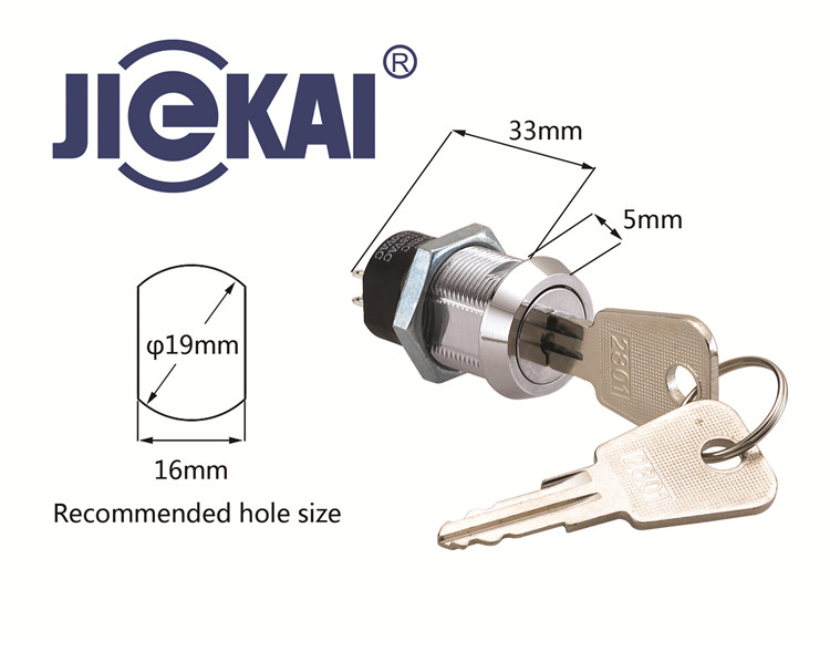 JK2801 2 Position Elevator Key Switch - Reliable Locking