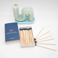 Boîte d'allumettes classique écologique en gros avec logo personnalisé, boîte d'allumettes en papier avec allumettes de sécurité en bois