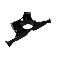 Pièces tournées sur commande par usinage CNC de précision 5 axes, articulation de bras robotique, lien courbé, support en aluminium, support de montage noir