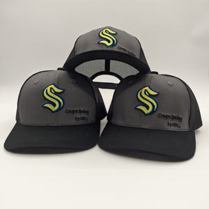 Casquette Trucker Y2K Hip Hop de Plage à Deux Tons, Pré-courbée, à 6 Panneaux, Motif Chevrons, Qualité Supérieure, Logo Personnalisé, Style Classique - Product Image 3