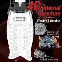 Elektrischer Taschenmasturbator für Männer mit Automatischem Rotations- und Vibrationssystem, 5 Rotationsmodi und 10 Vibrationsmustern, Sexspielzeug