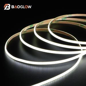 ราคาโรงงาน 5W 5 12 24โวลต์ 3มม. ไฟ LED แบบยืดหยุ่น 400 Cob Led Strip ไฟแถบ Cob 12v สำหรับเฟอร์นิเจอร์ห้องนอน 400 Led Roll สีขาว - Product Image 2