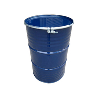 Fût métallique cylindrique à tête ouverte de 210 L, fût en acier de 55 gallons pour stockage de confiture