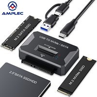 Base de Conexión M.2 a USB C de 10 Gbps con Adaptador Lector de Disco Duro SATA de 2.5 para SSD NVMe NGFF y HDD