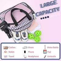 Sac de sport à bandoulière pour raquettes de pickleball, étanche, avec logo personnalisé, pour accessoires pratiques et rangement, idéal pour un style de vie actif