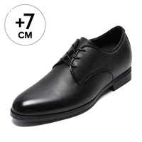 Chaussures habillées confortables pour hommes, rehaussantes invisibles de 7 cm, avec semelle extérieure en mousse de caoutchouc gaufré, vente en gros d'usine